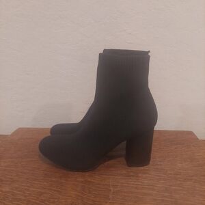 MIA Erika Sock Pull On Black Bootie Women's Size 7.5 M